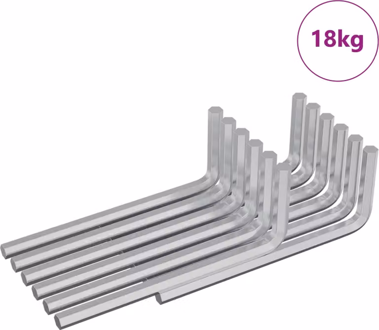 Chiave Esagonale 2118 pcs Argento 22 x 66 mm Acciaio