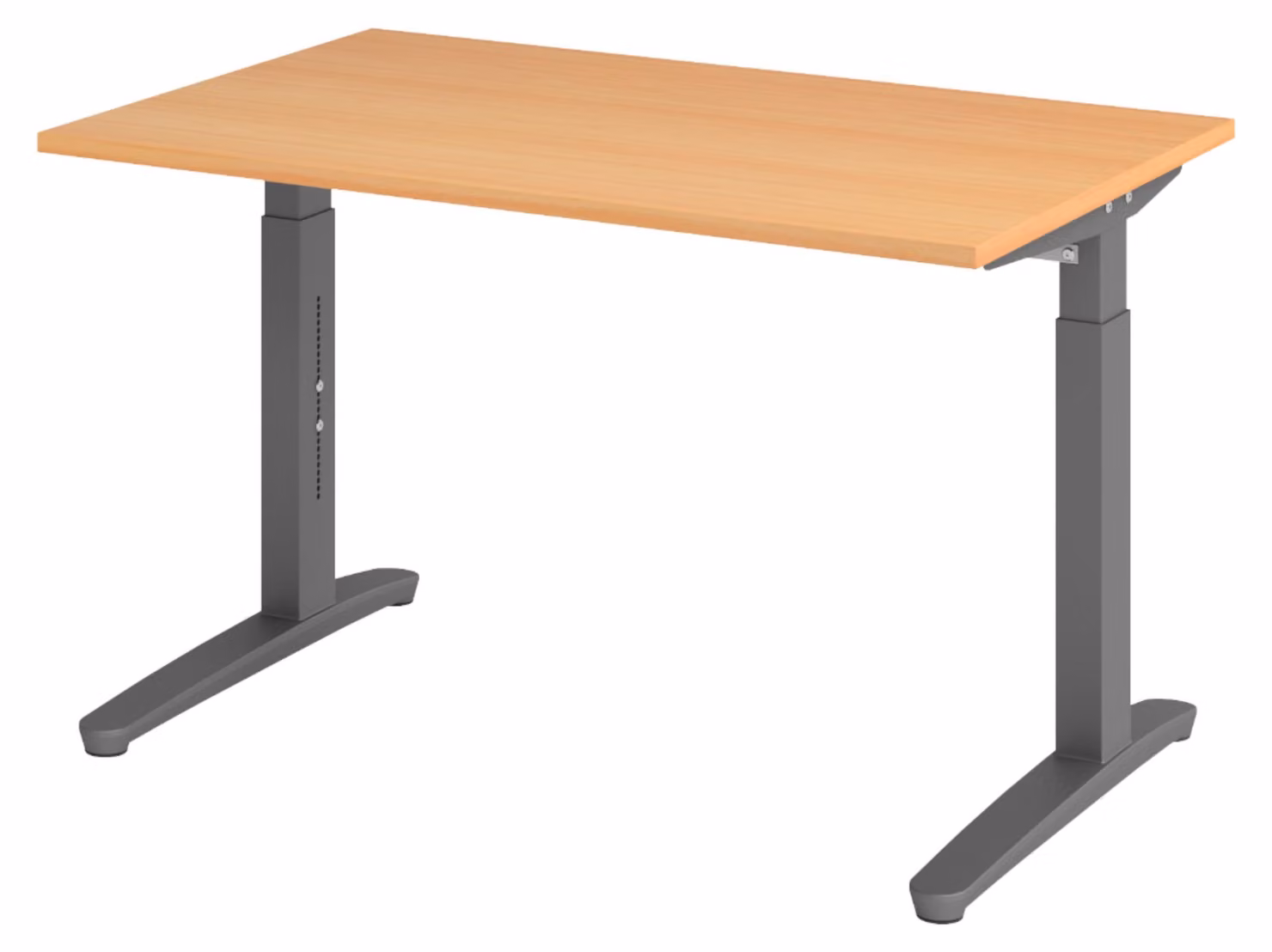 bümö Scrivania Serie-XB - Decorazione: faggio, dimensioni: 120 x 80 cm, struttura: grafite
