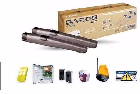 Kit Dardo 424 Fadini per cancelli a battente, colore grigio