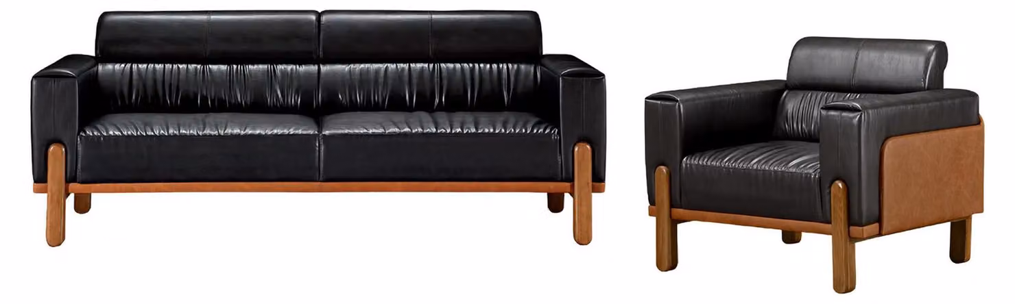 Sofa Wohnzimmer Set Design Sessel Polster Leder Relax 2tlg Sofagarnitur
