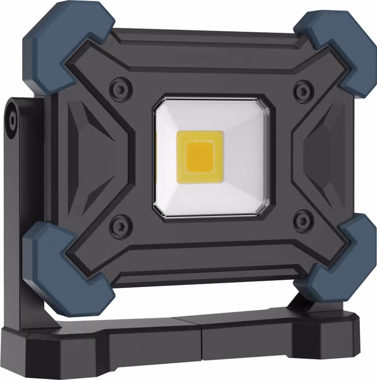 Faretto da lavoro a LED per l'edilizia batteria ricaricabile 20W 2000 lumen dimmerabile IP65 USB-C