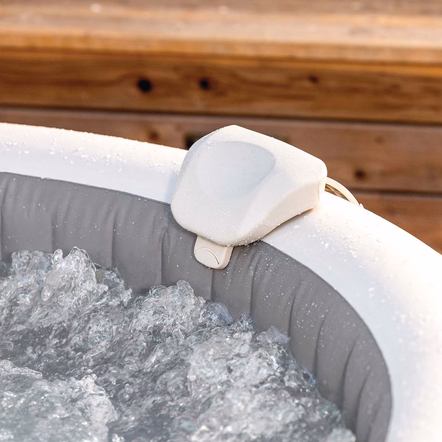 Intex Spa Idromassaggio PureSpa Greywood Deluxe per 6 persone, Grigio Effetto Legno, Diametro: 216 cm, Altezza: 71 cm – 2
