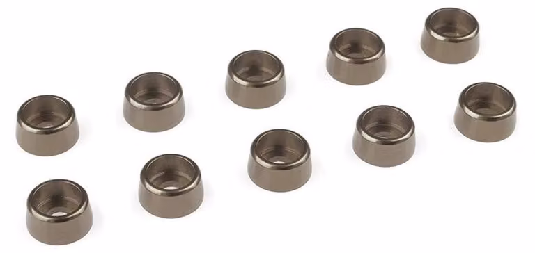 G-Force, rondella in alluminio per viti della testa del cilindro M3, diametro esterno (AD) 8 mm, colore gun metal, confezione da 10 pezzi / GF-0406-033