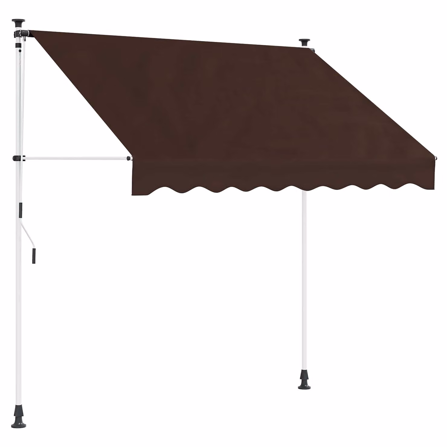Tenda retrattile manuale vidaXL in poliestere Marrone L: 400 cm, P: 300 cm