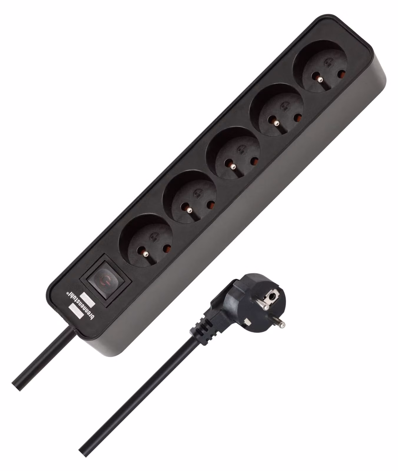 BRENNENSTUHL ECOLOR Presa a 5 vie (cavo 1,50 m H05VV-F3G1.0, con interruttore), nero