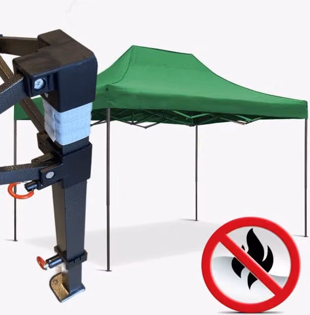Gazebo 3x4,5m verde certificato IGNIFUGO SENZA laterali pieghevole portatile estendibile richiudibile estensibile acciaio per fiere eventi stand chiosco tenda tendone mercato mercatino