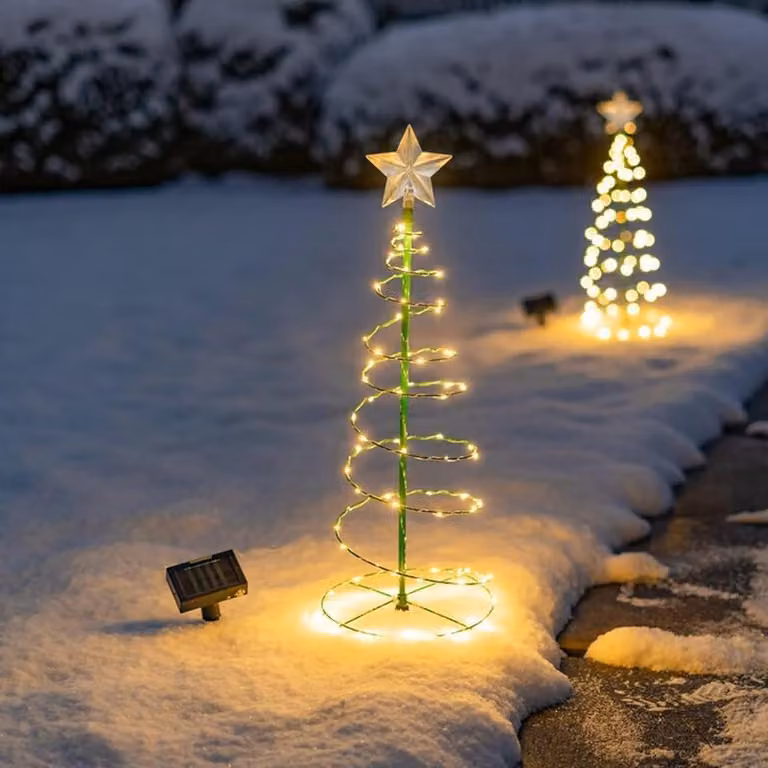 Luci di Natale per esterni - Energia solare - Luce calda e colorata - Decorazione per albero di Natale