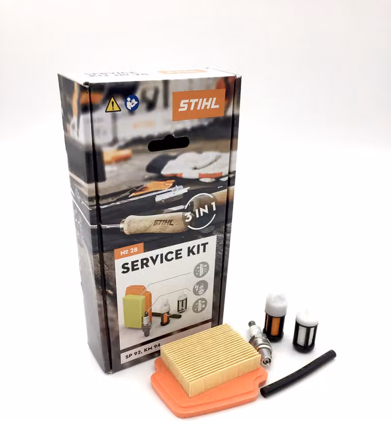 KIT SERVICE STIHL 28.1. KM 94, SP 92 41490074103 Filtro, Candela, Tubo flessibile