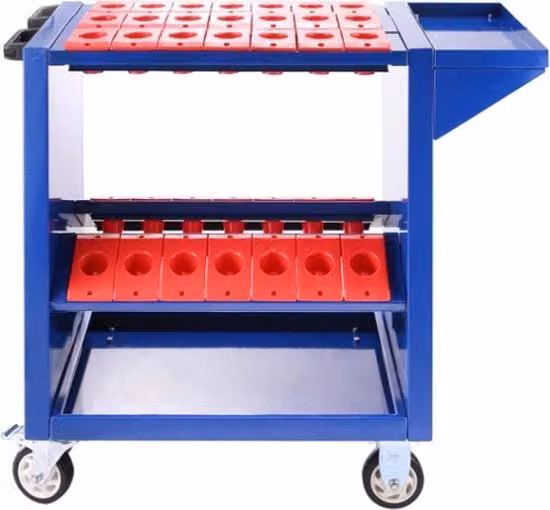 Carrello di lavoro professionale Vevor blu in acciaio e plastica con ruote