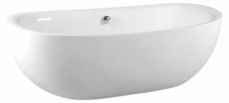 ZASU vasca da bagno autoportante 180x81x58, bianco