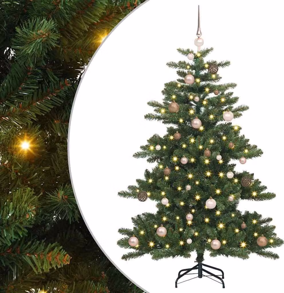 Albero di Natale Artificiale con Rami Pieghevoli Verde 150 cm