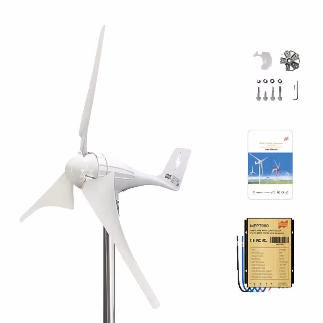Generatore di turbine eoliche, bassa velocità, indicatore luminoso a LED, 24V, 3 o 5 turbine eoliche