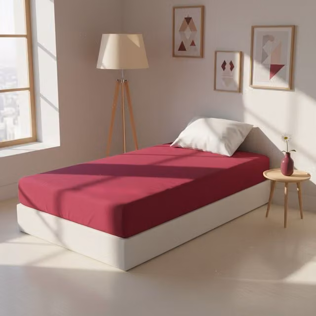 Lenzuolo con angoli singolo Young Kasanova rosso in cotone 90x200 cm