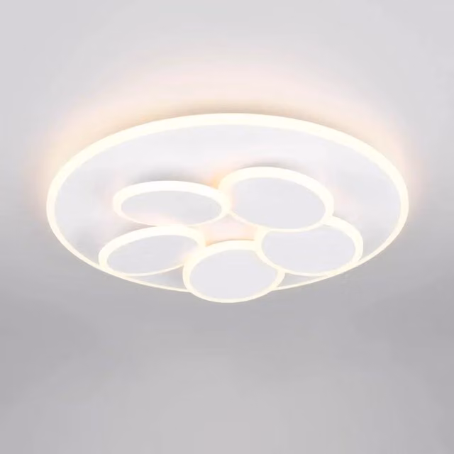 Plafoniera LED LÚZETE Milan Bianca, 35W, Dimmerabile con Telecomando e Timer, Design Minimalista Rotondo in Metallo