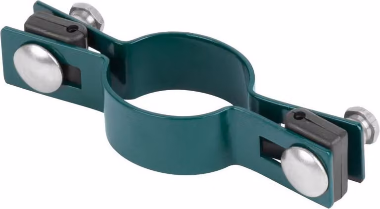 Morsetto Strend Pro EUROSTANDARD, 60 mm, intermedio, verde, Zn+PVC, RAL6005, per palo rotondo