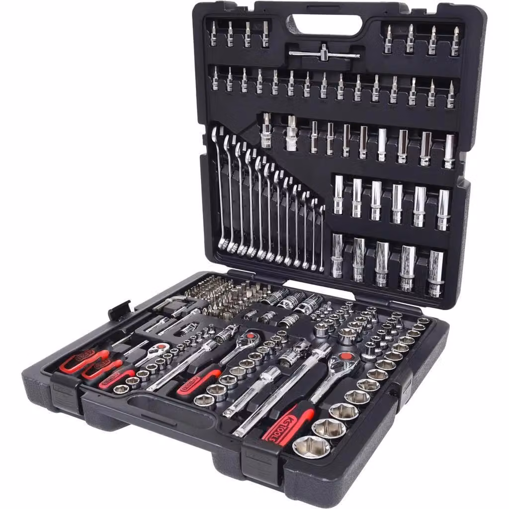 KS Tools 918.0216 CHROMEplus Set di chiavi a bussola da 216 pezzi con cricchetto a 72 denti in acciaio al cromo vanadio, colore Nero – 2