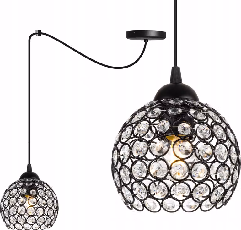 Lampadario A Sospensione Spider, Piastra In Cristallo
