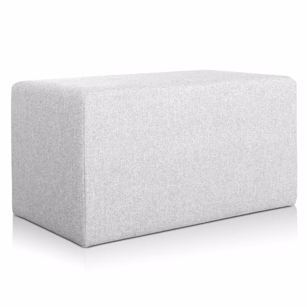 Pouf Rubino 43 x 83 cm Grigio