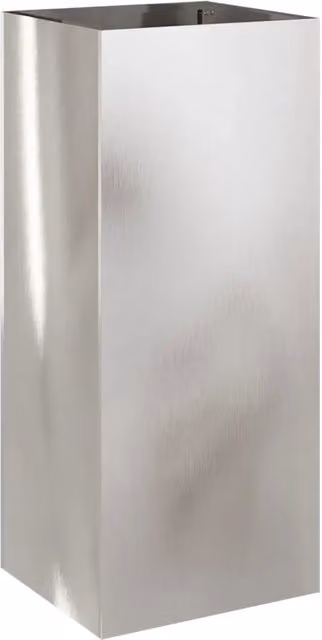 Fioriera a tubo in acciaio inox argento L: 32 cm, P: 29 cm, H: 75 cm