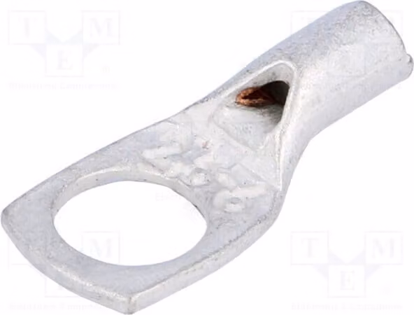 2 connettori a crimpare: connettore a tubo da 2,5 mm², filettatura M6, connessione a crimpare, stagnato, modello VA01-0031, confezione da 2,56 pezzi