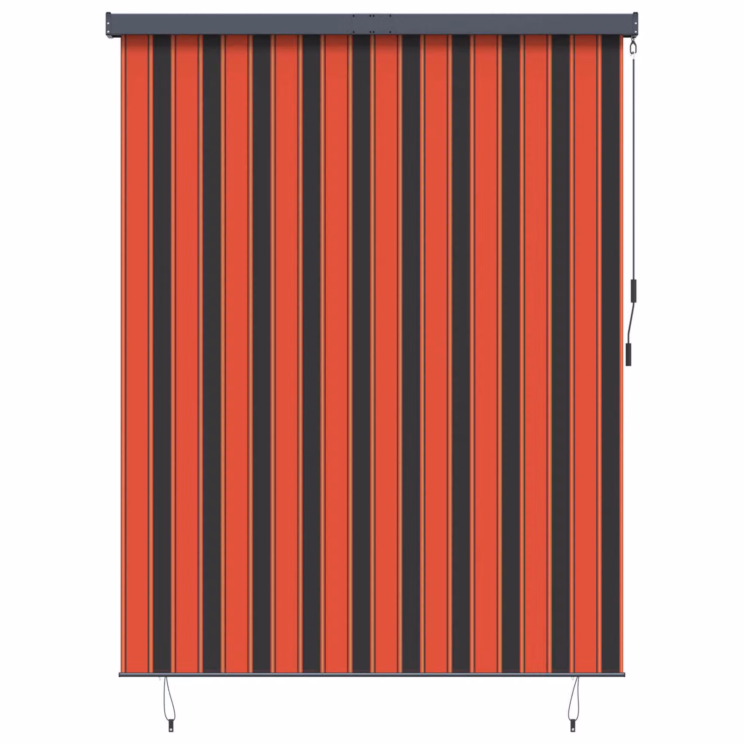 Tenda a rullo vidaXL in poliestere arancione, marrone e rosso con struttura in alluminio e acciaio, L 200 cm x H 250 cm