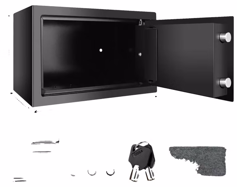 Sicuro, serratura digitale, cassetta di sicurezza ad alta sicurezza, 8,5 L - NERO