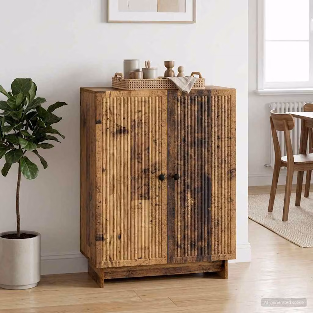 Credenza vidaXL in stile classico color marrone con finitura opaca, L 66 cm x P 34,5 cm x H 90 cm