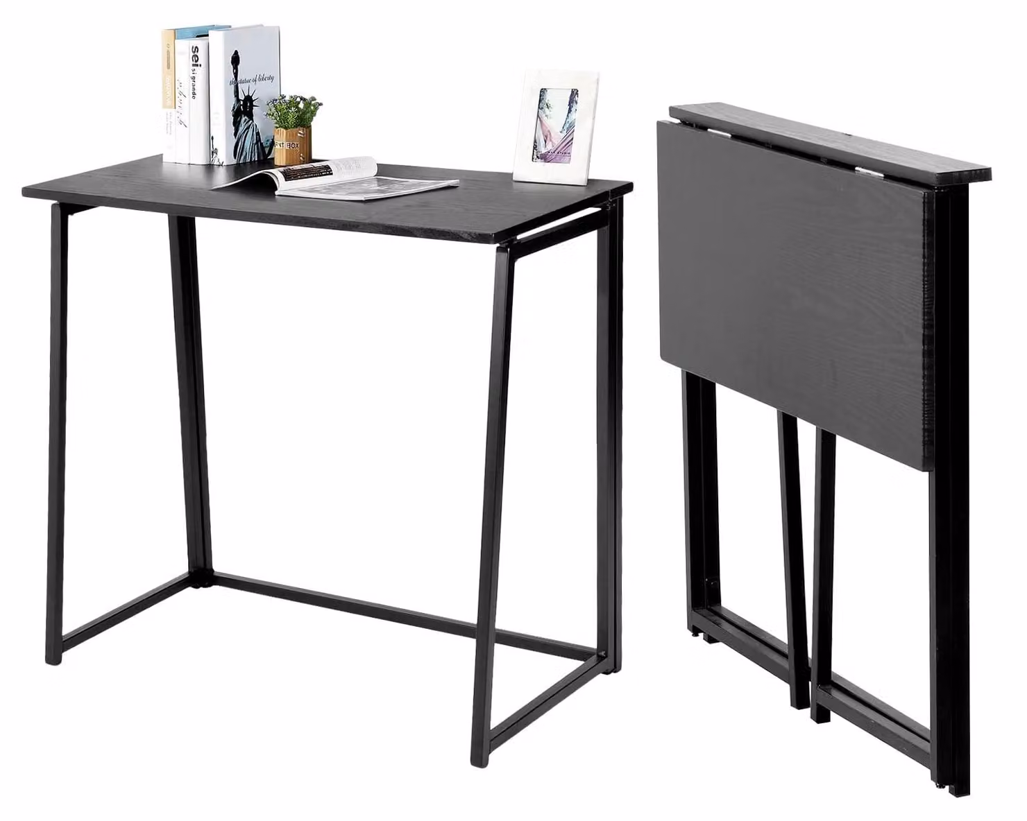 Scrivania pieghevole con spazio contenitivo e design scandinavo