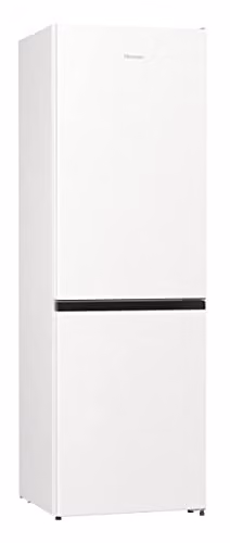 Hisense RB390N4AW21 Frigorifero Combi, Total No Frost, Bianco Altezza 1,85m, Capacità netta 3 L, ECO mode, Portabottiglie, Silenzioso 38 dBA