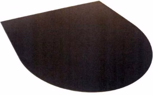 Pedana semitonda Mille per stufe in acciaio nero L/P: 94 x 94 cm – 2