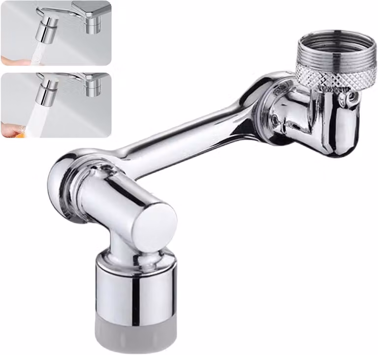 Prolunga per rubinetto girevole a 1440°, con 2 modalità di getto, universale, adatta per cucina e bagno