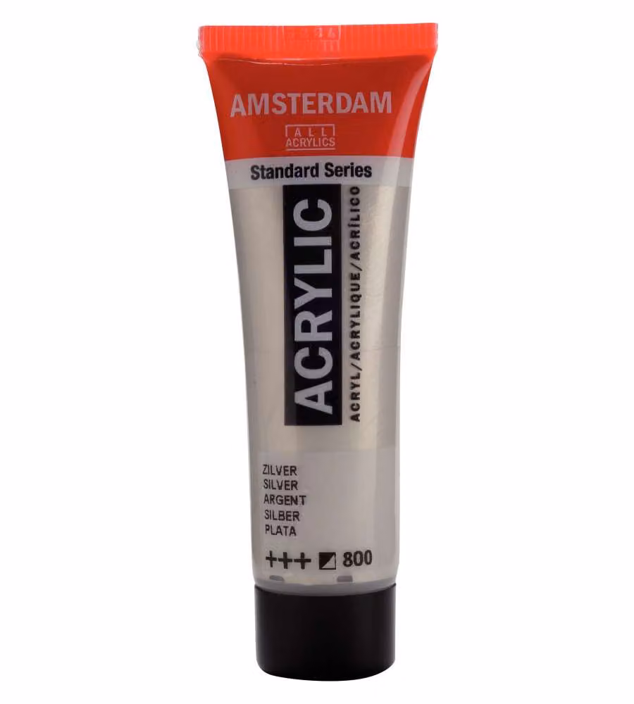 Colore acrilico Amsterdam acrylic 20 ml argento