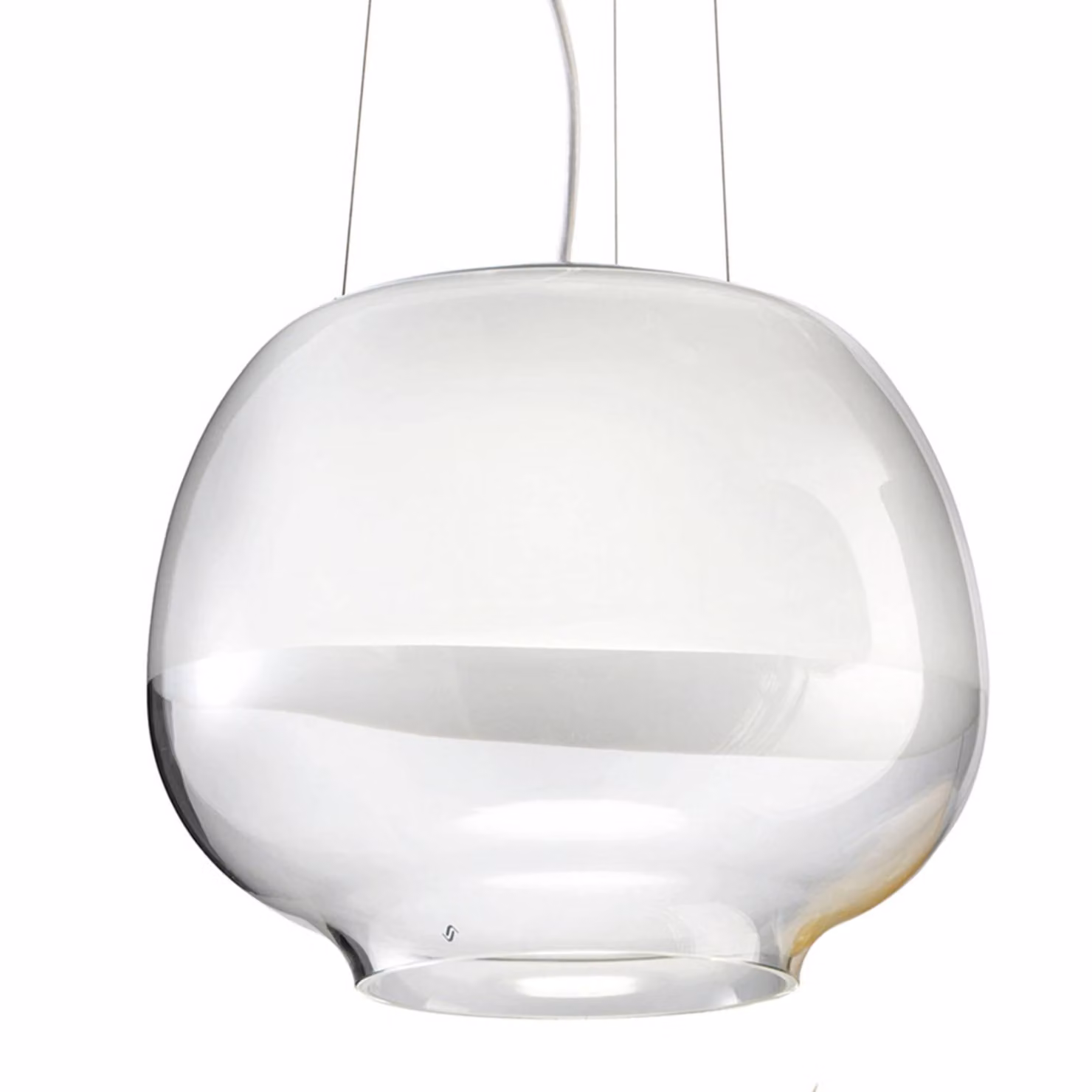 Vistosi Lampada a sospensione in vetro Mirage, dimmerabile, Bianco / Opale, Soggiorno / Sala da pranzo, Vetro, Moderno, Lampada a sospensione