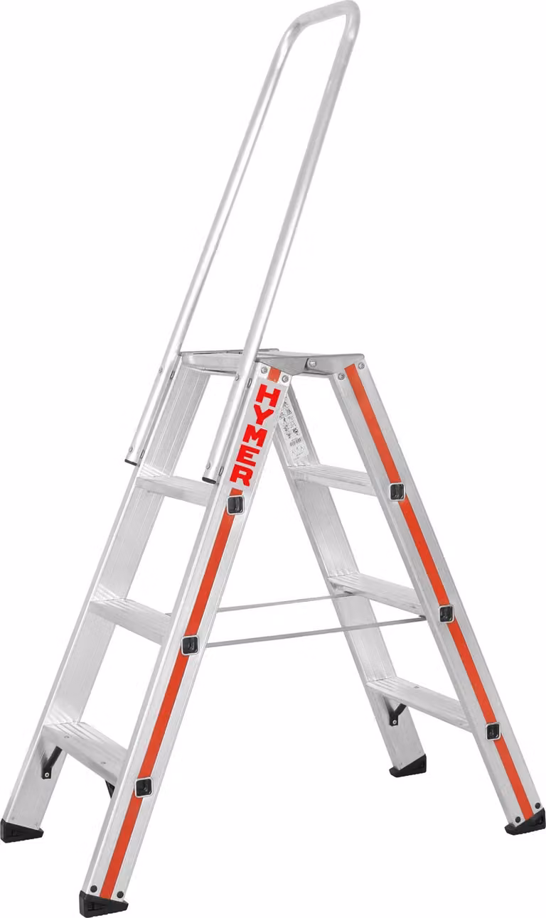 Scala a pioli Hymer con staffa di sostegno, 2x12 gradini