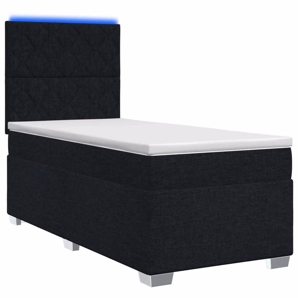 Letto box spring vidaXL con materasso a molle insacchettate e base sollevabile, colore nero, L/P: 190 x 90 cm – 2