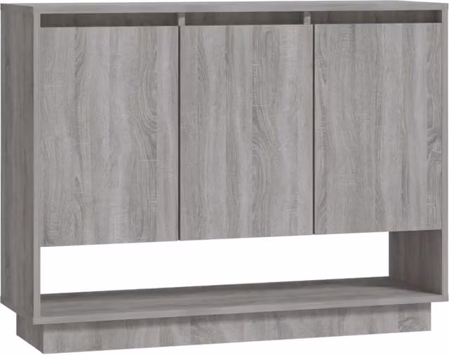 Buffet credenza Sonoma grigio in legno ingegnerizzato per cucina e soggiorno L: 97 cm, P: 31 cm, H: 75 cm – 1