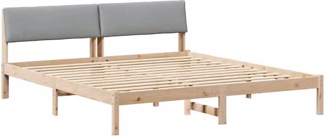 Letto matrimoniale | Letto per adulti | Struttura del Letto Marrone e grigio chiaro 200 x 200 cm