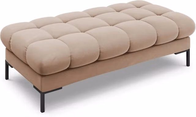 Cosmopolitan Design - Panca "Bali" 2 posti in velluto beige