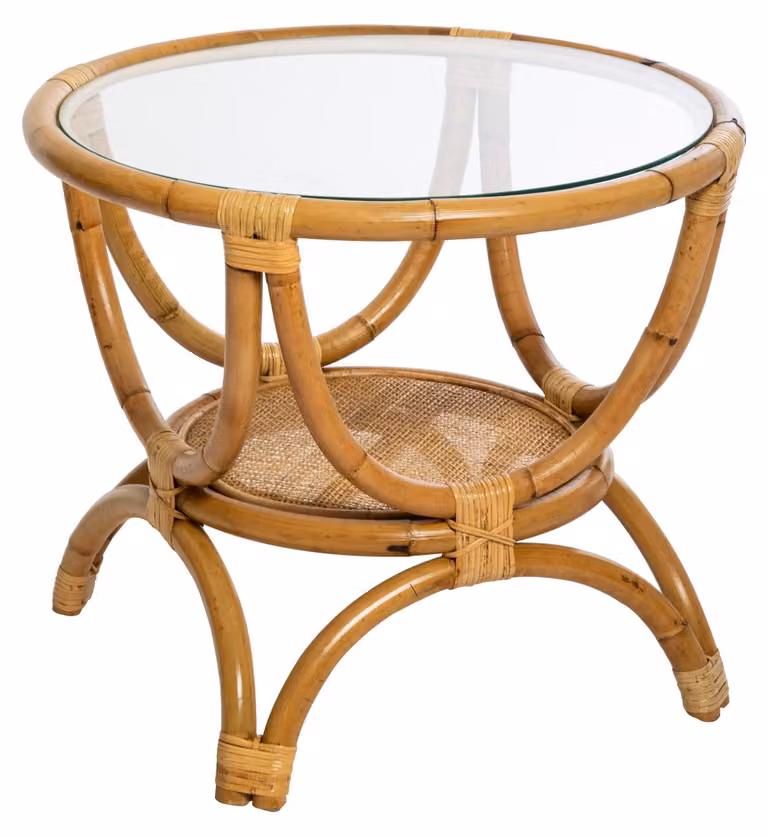 Tavolino "Farah" in rattan, diametro 59 cm - Atmosphera, arredamento d'interni