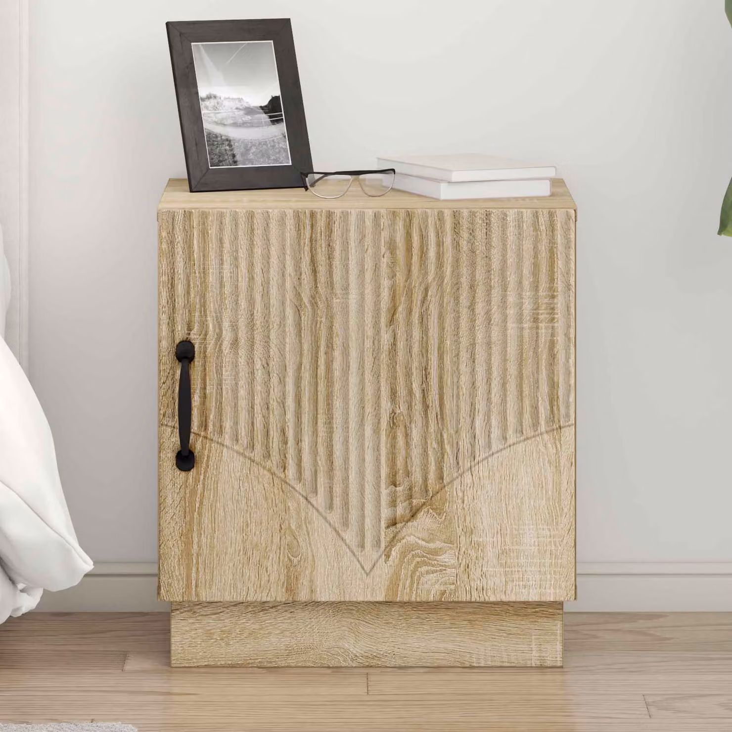 Set di 2 comodini moderni vidaXL in Rovere Sonoma, colore beige e marrone, L 43 cm x P 34,5 cm x H 47 cm