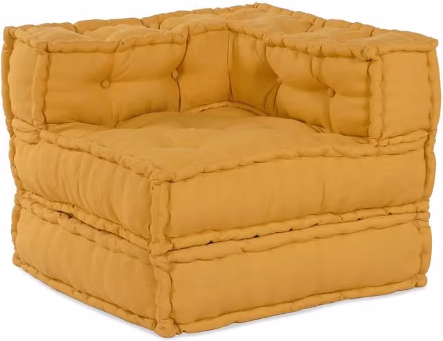 Divano | Divano da soggiorno | Sofa Componibile Giallo 70x70x54 in Tessuto