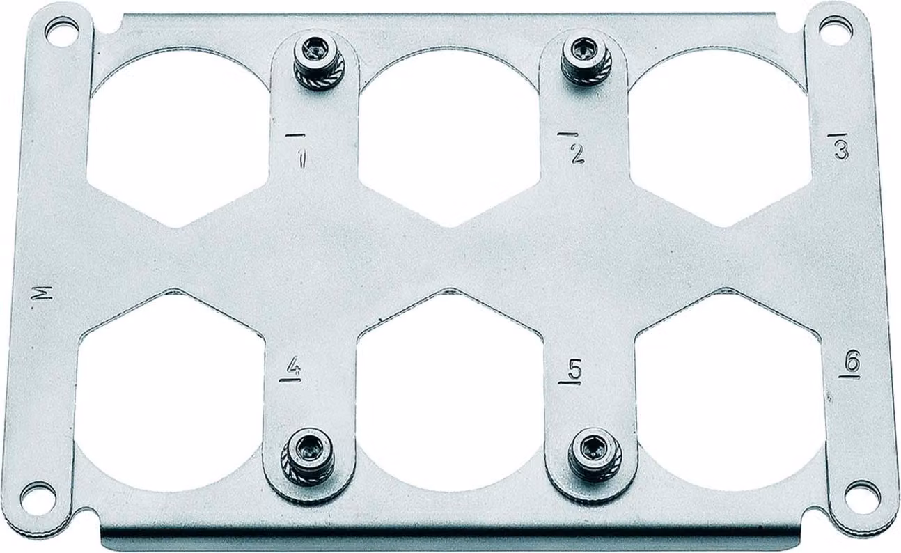 "Telaio di supporto Han HPR, zoccolo HPR 48, per 6 moduli HC 350 Materiale metallico"