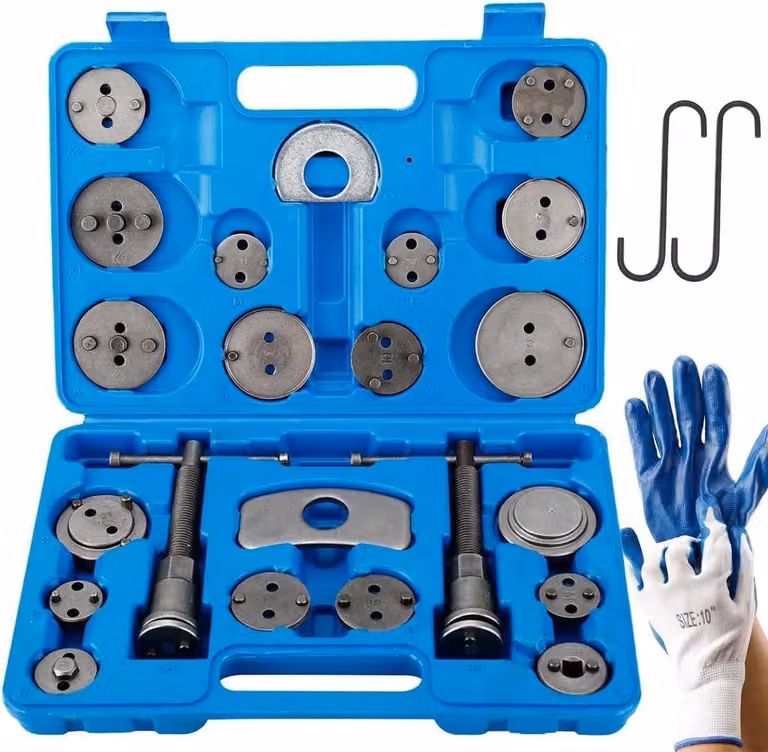 Solidchoice - Set di 24 utensili per la rimozione di ganasce freno - Kit di ripristino con adattatori per auto e camion