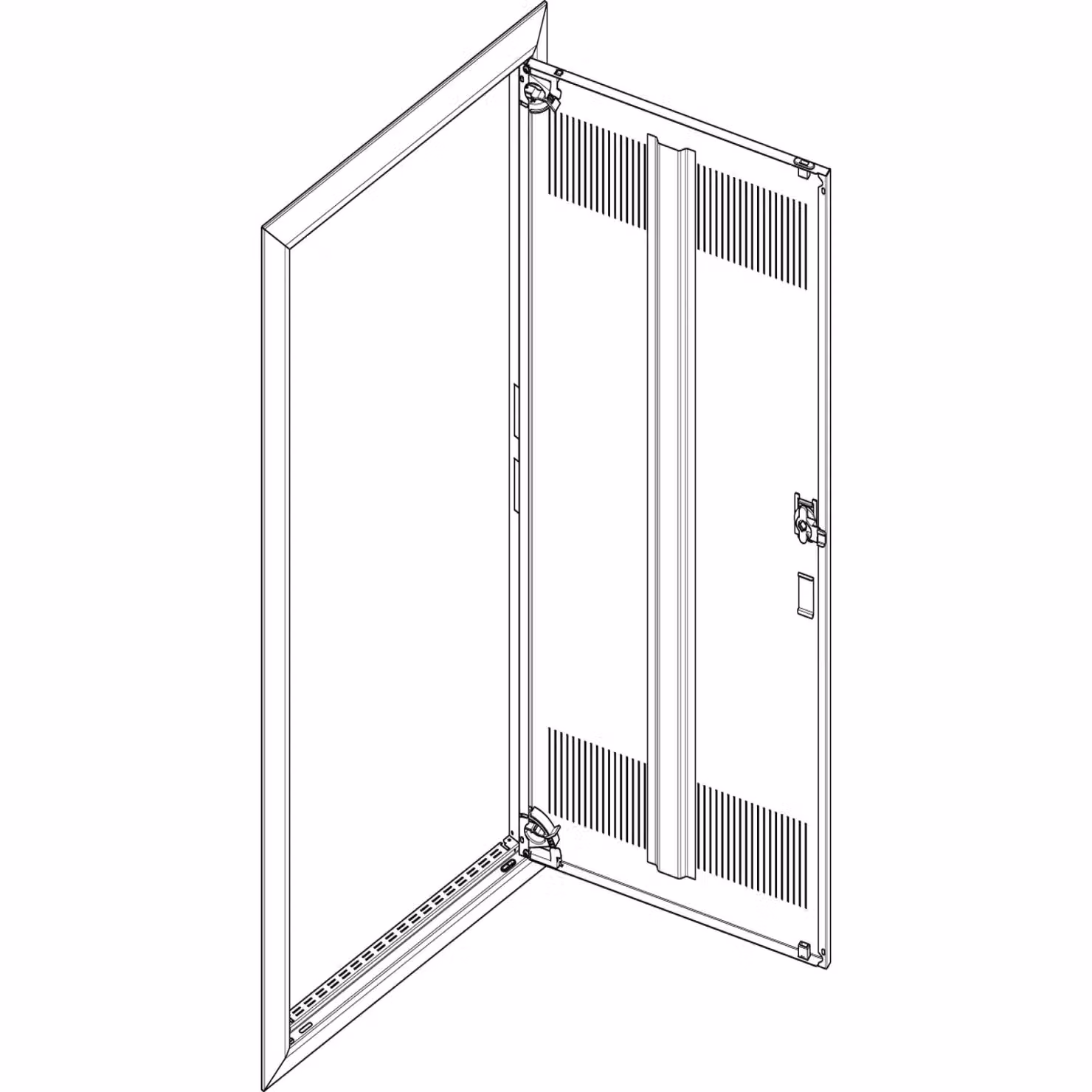 Telaio ABN + porta con fessura di ventilazione 2x7 per centralina di distribuzione da incasso, a 2 file GBRU27TL