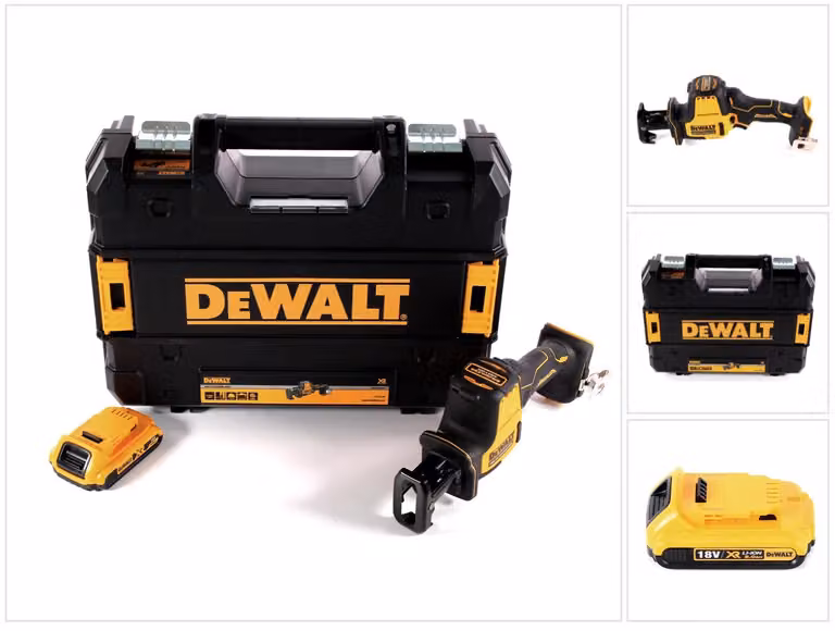 Sega alternativa a batteria DeWalt DCS 369 NT 18 V + 1x batteria ricaricabile 2,0 Ah + TSTAK - senza caricabatterie