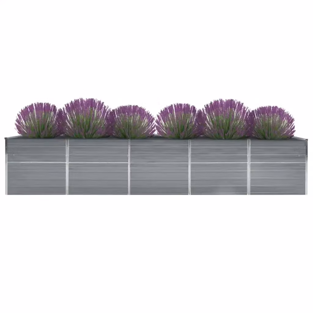 Letto rialzato per orto e fiori DESIGN IN in acciaio zincato grigio L/P/H: 400 x 80 x 77 cm – 2