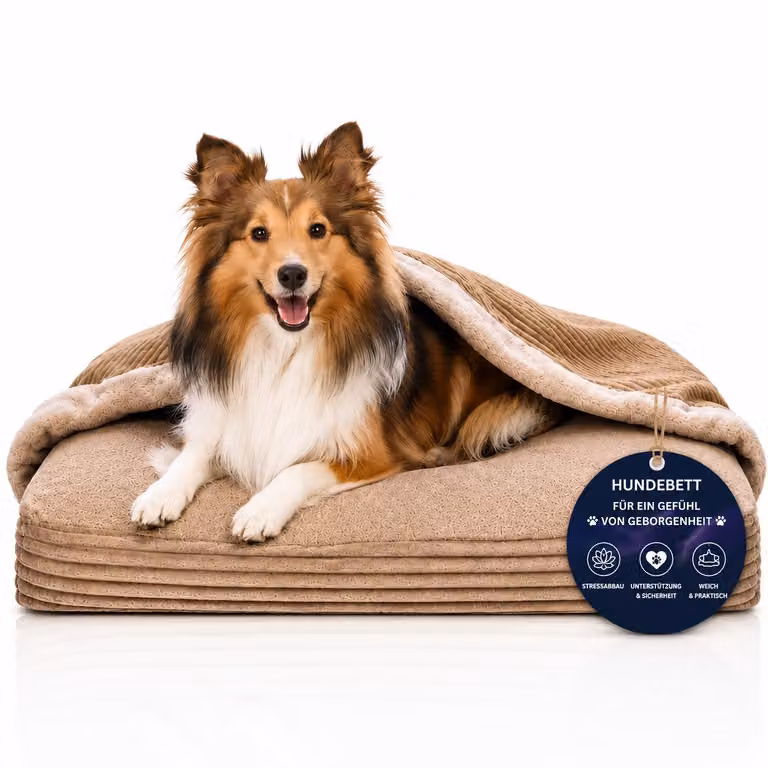 Cuccia ortopedica per cani a forma di grotta, delicata sulle articolazioni, colore beige, dimensioni 90x70 cm