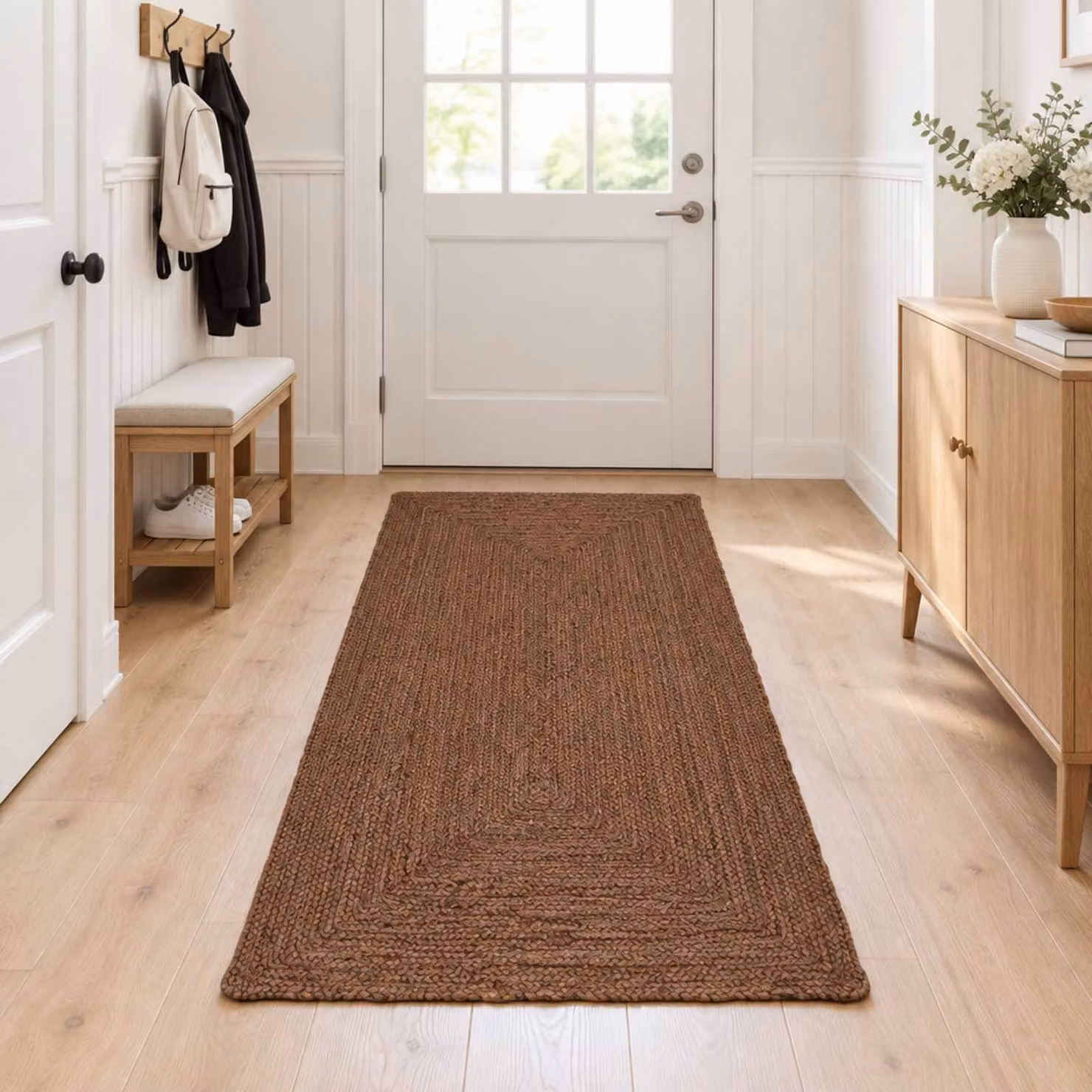 vidaXL Tappeto da Area Grigio 80 x 250 cm Juta