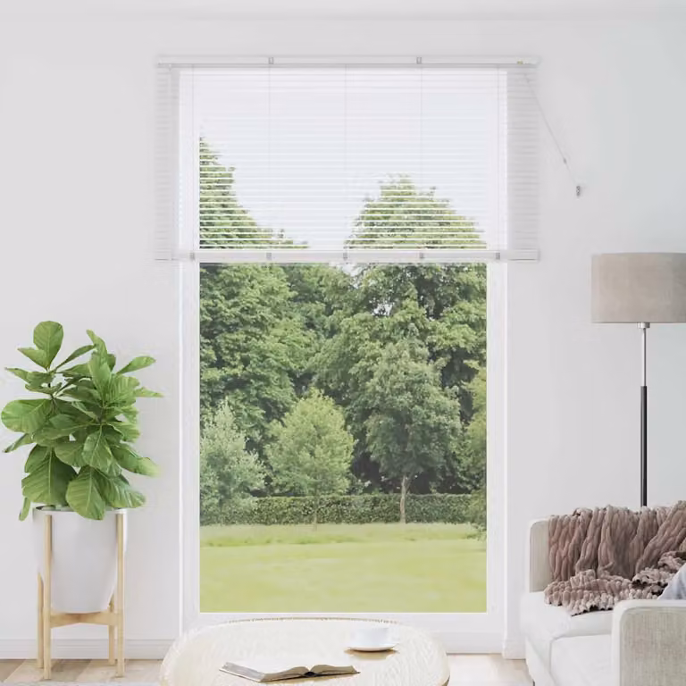 vidaXL Tenda Veneziana Bianco 220 x 140 cm 25 mm Alluminio