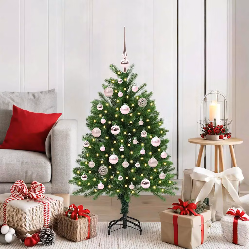 Albero di Natale vidaXL con 150 LED bianco caldo, colore verde, Altezza: 120 cm
